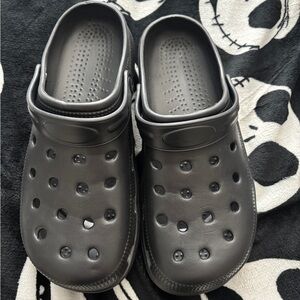 Black Clogs with Ventilation Holes